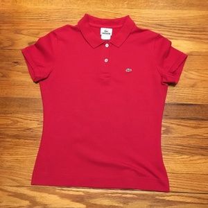 Lacoste SS Polo RED size 42 (sm-med)